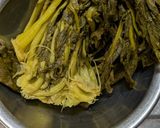 大根葉の漬物の辛子高菜炒め風作り方1写真