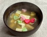 可愛い💕簡単すぎる豆腐とお麩のお味噌汁作り方4写真