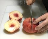 桃とセロリと生ハムの冷製パスタ作り方2写真