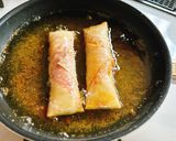 モーニングハムとチーズの春巻き作り方3写真
