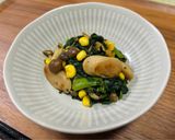 ほうれん草とソーセージの旨だしバター炒め作り方3写真
