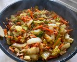 簡単♪美味しい♡白菜と挽肉の餡掛け作り方3写真