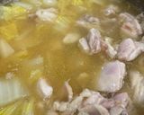 鳥もも肉、なめこ、白菜味噌鍋作り方4写真