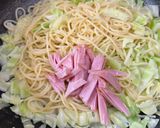 ハムとキャベツのクリームスパゲッティ作り方7写真