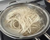 🦐創作！エビと大葉のジェノベーゼうどん作り方1写真
