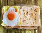 トロたまチキンハンバーグのホットサンド作り方5写真