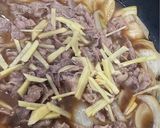 すき焼き用牛肉で絶品!ザラメの贅沢牛丼作り方5写真