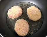 サクサク揚げ焼き、手作りメンチカツ作り方9写真