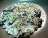 なすとチーズとハムのもっちり味噌チヂミ作り方5写真