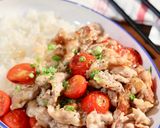 『豚肉とトマトの和風ごはん』少ない調味料で作れる作り方4写真