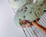 絶品✨可愛い🩵チョコミントメロンパン作り方19写真