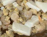 シーフードmixとエリンギでセロリ炒め作り方4写真