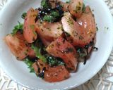青海苔と塩昆布でトマトのおつまみサラダ作り方4写真