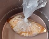 湯煎で作る鶏の甘辛煮作り方4写真