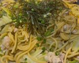 豚肉とキャベツのワンポット和風パスタ作り方5写真