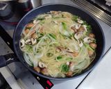 菜の花のワンパンスープパスタ作り方3写真