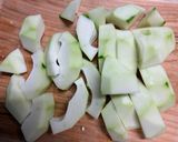 青パパイヤの簡単炒め煮（まるで大根）作り方1写真