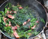 ふわふわ卵とベーコンと春菊のパスタ作り方12写真