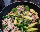 チンゲン菜と豚肉の炒めもん作り方6写真