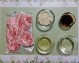 簡単夕飯！豚こまとれんこんの照り焼き主菜！弁当作り方1写真