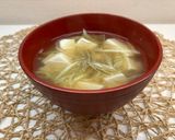 旬野菜！茗荷と豆腐の味噌汁作り方4写真