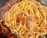 私のミ一トソーススパゲッティ作り方9写真