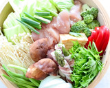 簡単ごまダレで【色々野菜とお肉の蒸籠蒸し作り方5写真