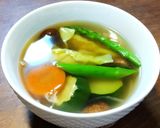 青とろ茄子入りスープ餃子 　甘い野菜の出汁作り方8写真