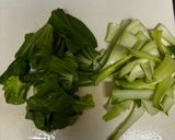 残り物で豚バラと青梗菜ともやしのオイ炒め作り方1写真