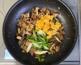 豚肉と卵、キノコの炒め物作り方5写真