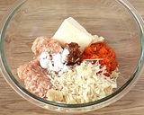 野菜入り柔らか鶏団子のトマトミルク煮作り方2写真