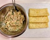 糖質OFF✨油揚げでつつまん餃子作り方1写真
