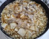 エノキと豆腐のひき肉スープ作り方5写真