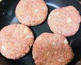 ポン酢でさっぱりねぎで囲った月見ハンバー作り方3写真