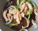 鶏むね黒酢あん丼作り方3写真