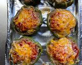 ぼたんこしょう（辛いピーマン）の肉詰めチーズがけ作り方9写真