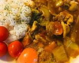 鍋野菜カレー●チキン玉子カレープレート作り方4写真