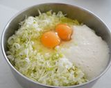 キャベツと長芋を使った定番のお好み焼き作り方7写真