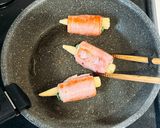 お弁当に！ヤングコーンのお花ベーコン巻き作り方6写真