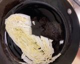 キャベツと春菊の巣ごもり卵　生七味がけ作り方1写真