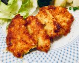 鶏胸肉のマスタードパン粉焼き作り方5写真
