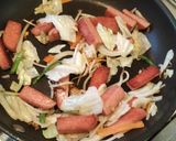 スパムとカット野菜の焼きうどん作り方5写真