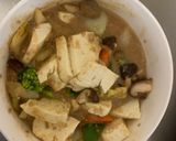 お一人様簡単洋風トンテキ味豆腐野菜炒め作り方21写真