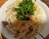 大葉としめじの豆乳たらこクリームパスタ作り方5写真