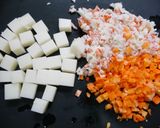 簡単！餅とカニのチーズグラタン作り方1写真