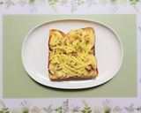 簡単昼食・朝食!リンゴナッツチーズ食パン作り方4写真