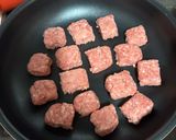 卵なし！豚ひき肉でサイコロステーキ作り方3写真