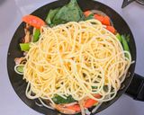 小松菜とチョリソーの和風ペペロンチーノ作り方9写真