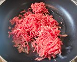 春菊とひき肉の卵とじ丼作り方2写真