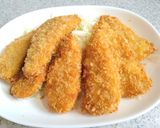 葱たっぷり白身さかなのフライ丼作り方1写真